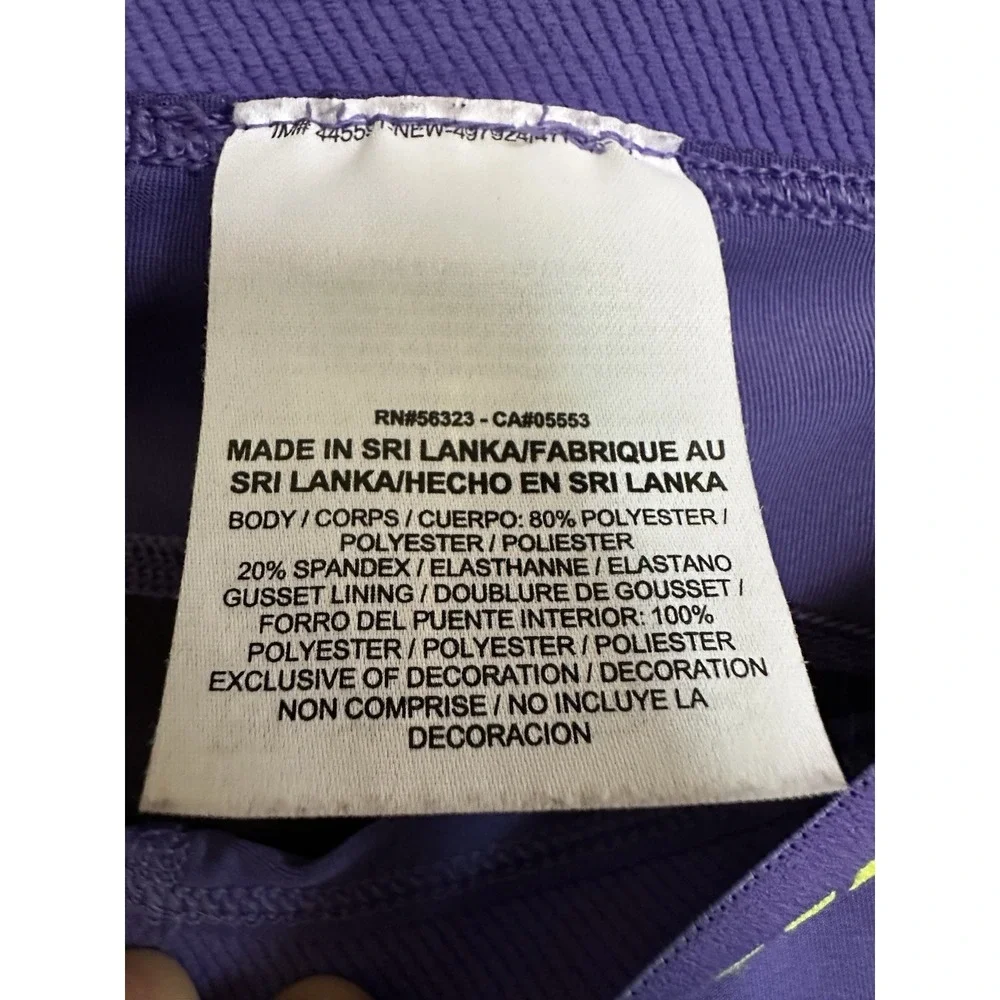 Nike‎ PRO Crop Tight Purple/Black Athletic Capri Leggings Small